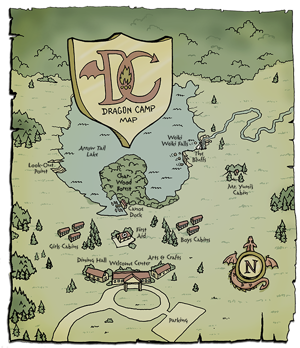 Dragon Camp Map illustration