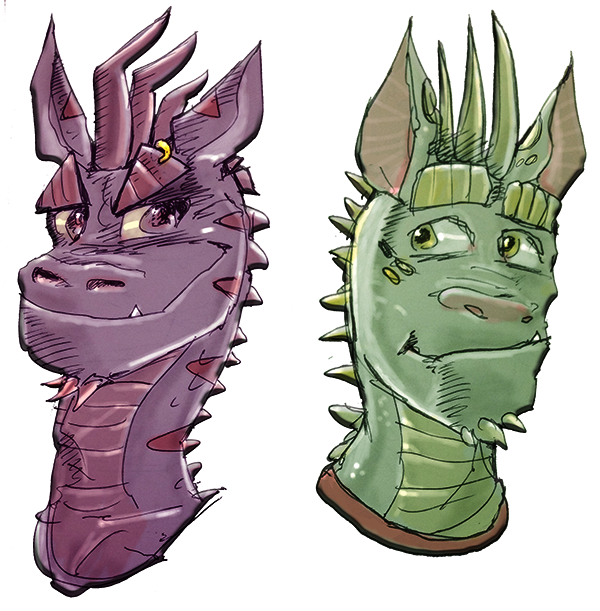 Illustration of Dragons Raif and Max
