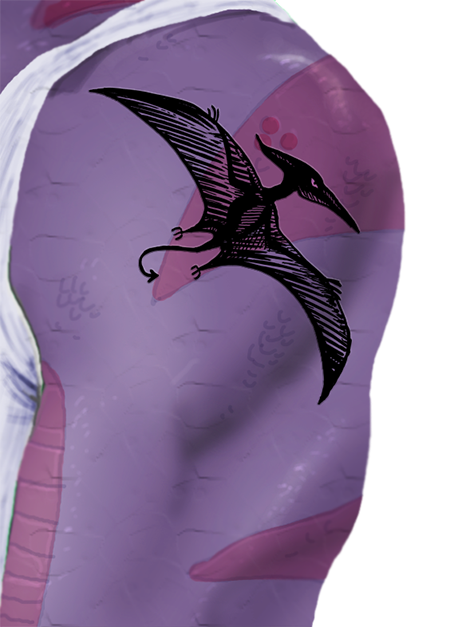 Art of Raif the Dragon's Pterodactyl Tatoo